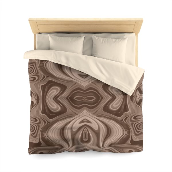 Lipnotic Kaleidoscope Background In Almondine 04 - Microfiber Duvet Cover - Image 17