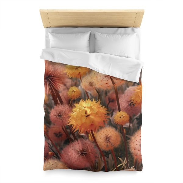 Autumn Dandelion Dream - Microfiber Duvet Cover - Image 8