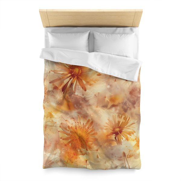 Dandelion Amber Inclusion Print - Microfiber Duvet Cover - Image 8