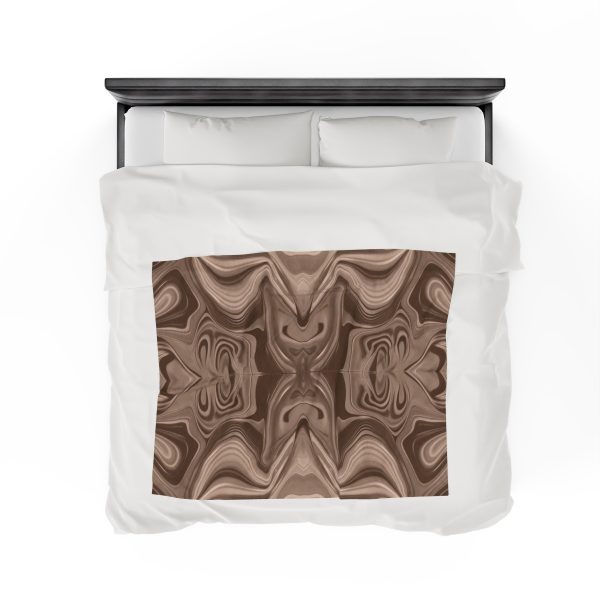 Lipnotic Kaleidoscope Background In Almondine 01 - Velveteen Plush Blanket - Image 24