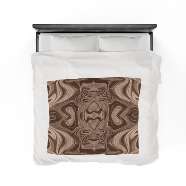 Lipnotic Kaleidoscope Background In Almondine 02 - Velveteen Plush Blanket - Image 24