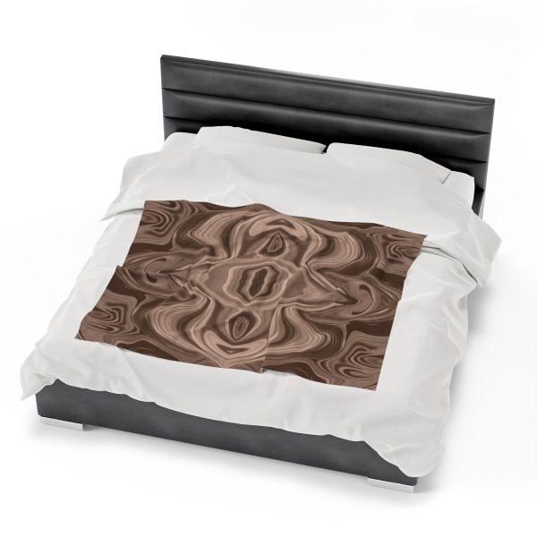 Lipnotic Kaleidoscope Background In Almondine 03 - Velveteen Plush Blanket - Image 22