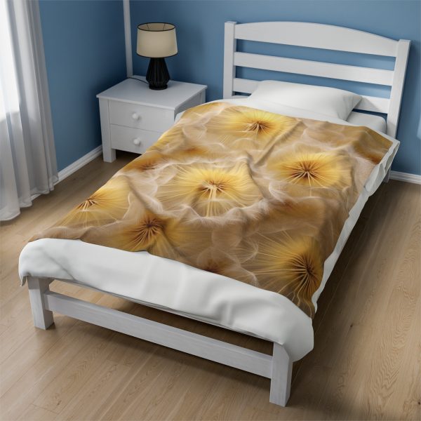 Dandelion Down Motif - Velveteen Plush Blanket - Image 19