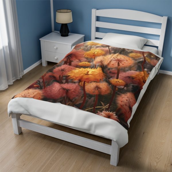 Autumn Dandelion Dream - Velveteen Plush Blanket - Image 3