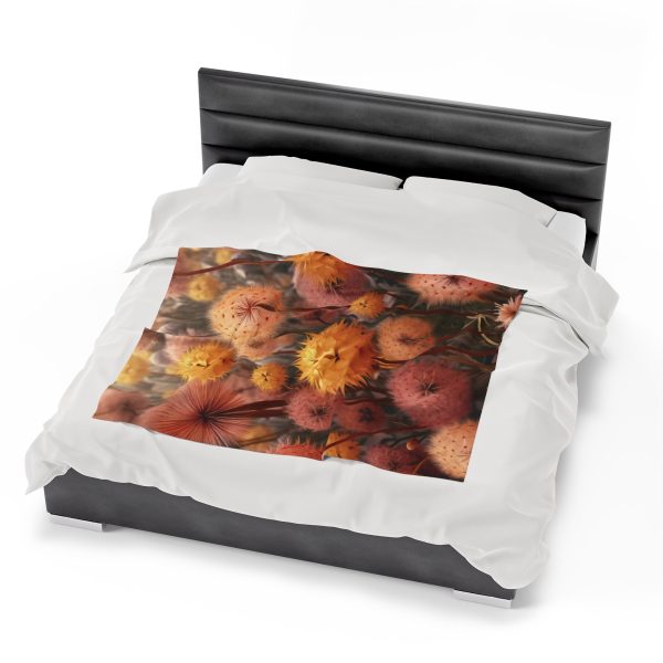 Autumn Dandelion Dream - Velveteen Plush Blanket - Image 6