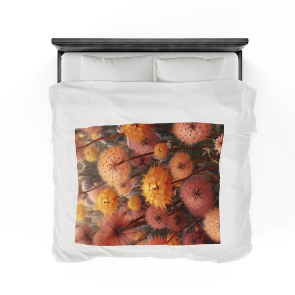 Autumn Dandelion Dream - Velveteen Plush Blanket - Image 8