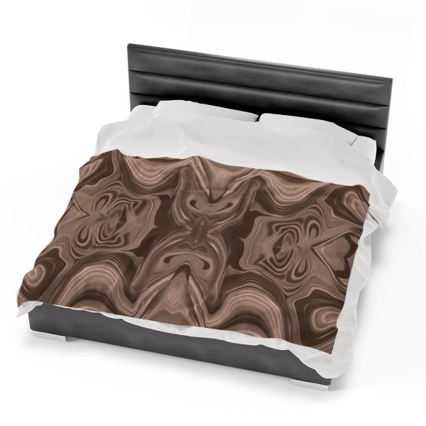 Lipnotic Kaleidoscope Background In Almondine 01 - Velveteen Plush Blanket