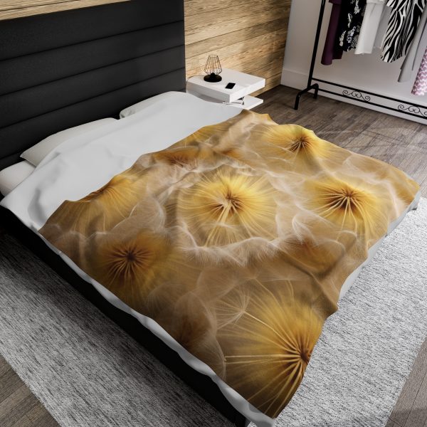 Dandelion Down Motif - Velveteen Plush Blanket - Image 5