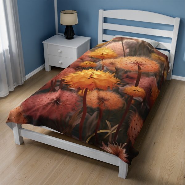 Autumn Dandelion Dream - Velveteen Plush Blanket - Image 20