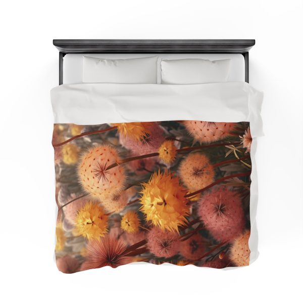 Autumn Dandelion Dream - Velveteen Plush Blanket - Image 24