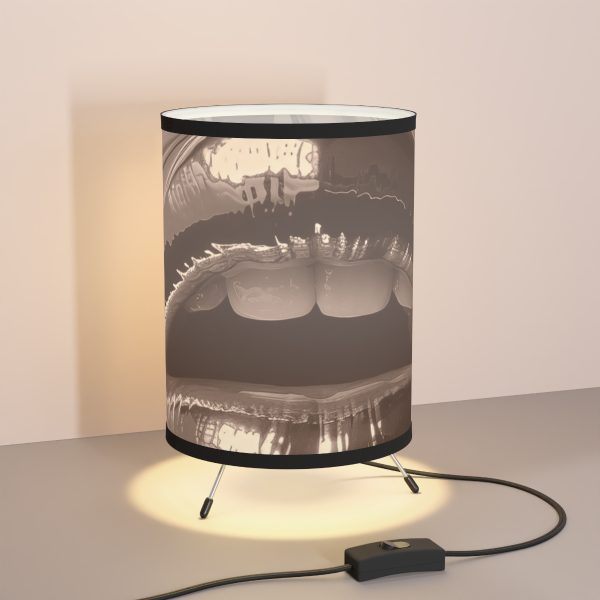 Lipnotic In Almondine - Tripod Lamp with High-Res Printed Shade, USCA plug - Image 5