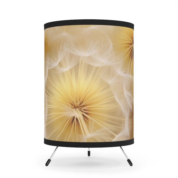 Dandelion Down Motif - Tripod Lamp with High-Res Printed Shade, USCA plug