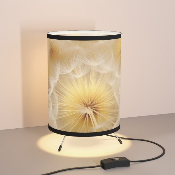 Dandelion Down Motif - Tripod Lamp with High-Res Printed Shade, USCA plug - Image 5