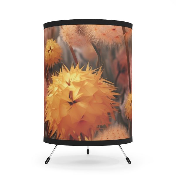 Autumn Dandelion Dream - Tripod Lamp with High-Res Printed Shade, USCA plug