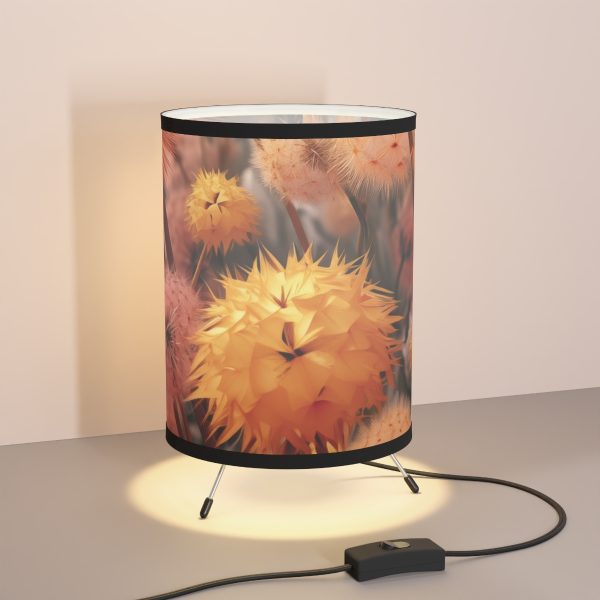 Autumn Dandelion Dream - Tripod Lamp with High-Res Printed Shade, USCA plug - Image 5