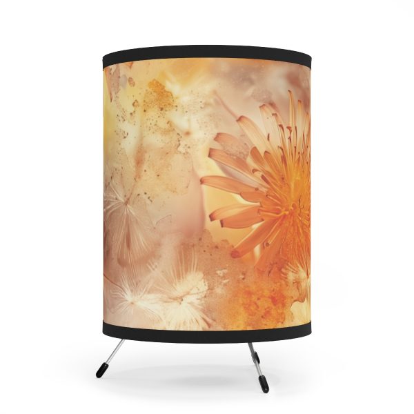 Dandelion Amber Inclusion Print - Tripod Lamp with High-Res Printed Shade, USCA plug - Image 2