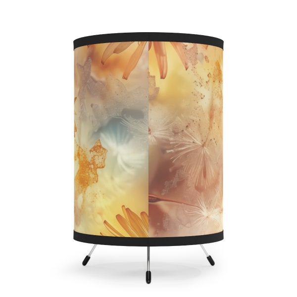 Dandelion Amber Inclusion Print - Tripod Lamp with High-Res Printed Shade, USCA plug - Image 3