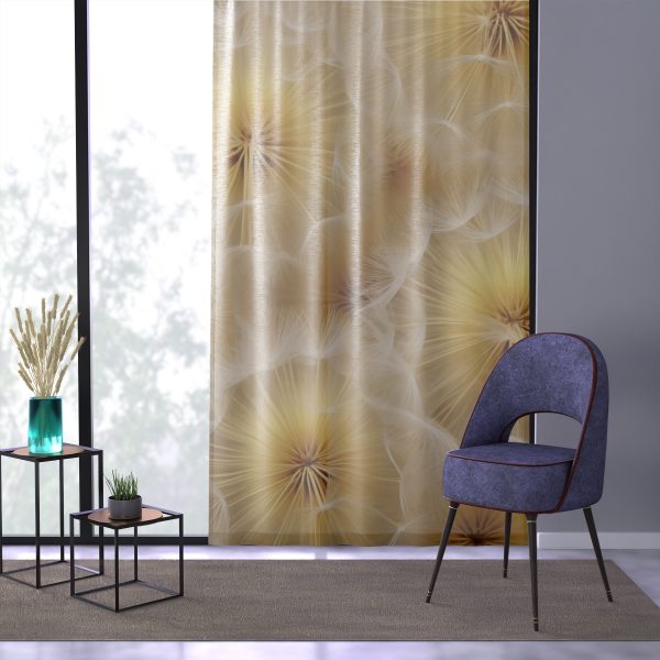 Dandelion Down Motif - Left Side Sheer Window Curtain (1 Piece) - Image 3