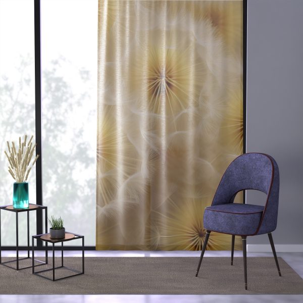 Dandelion Down Motif - Right Side Sheer Window Curtain (1 Piece) - Image 3