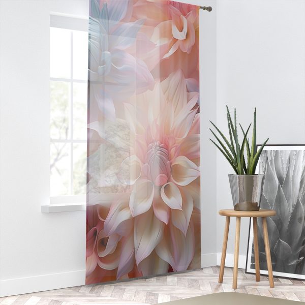 Pastel Fantasy Baroque Floral 01 - Single Panel Sheer Window Curtain (1 Piece) - Image 2