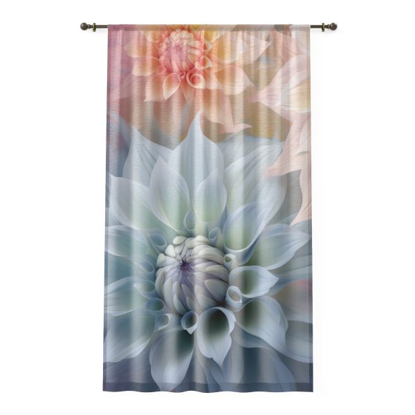 Pastel Fantasy Baroque Floral 02 - Left Side Sheer Window Curtain (1 Piece)