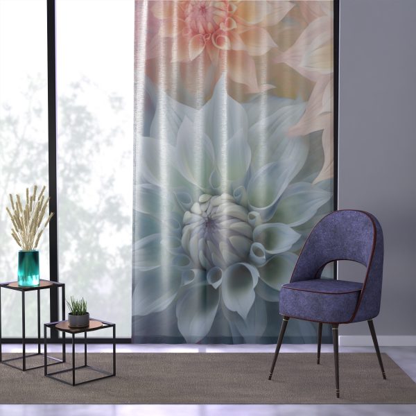 Pastel Fantasy Baroque Floral 02 - Left Side Sheer Window Curtain (1 Piece) - Image 3