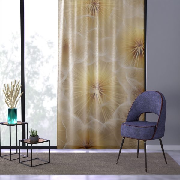 Dandelion Down Motif -  Single Panel Sheer Window Curtain (1 Piece) - Image 3