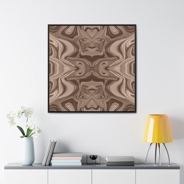 Lipnotic Kaleidoscope Background In Almondine 01 - Gallery Canvas Wraps, Square Frame - Image 68