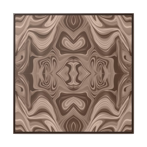 Lipnotic Kaleidoscope Background In Almondine 02 - Gallery Canvas Wraps, Square Frame