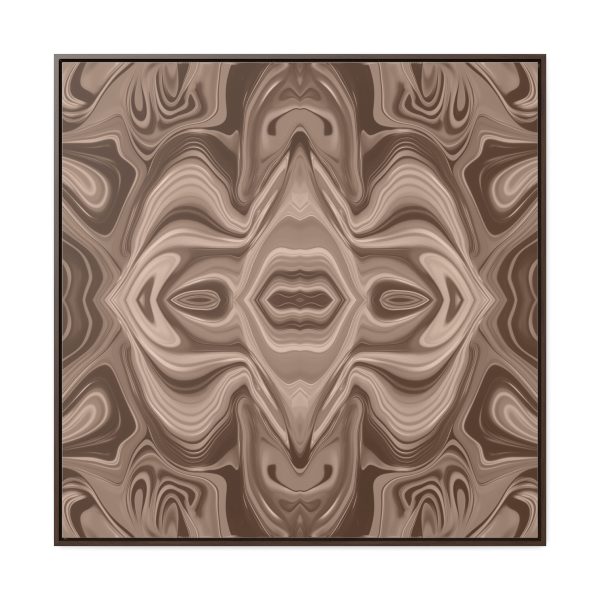 Lipnotic Kaleidoscope Background In Almondine 03 - Gallery Canvas Wraps, Square Frame