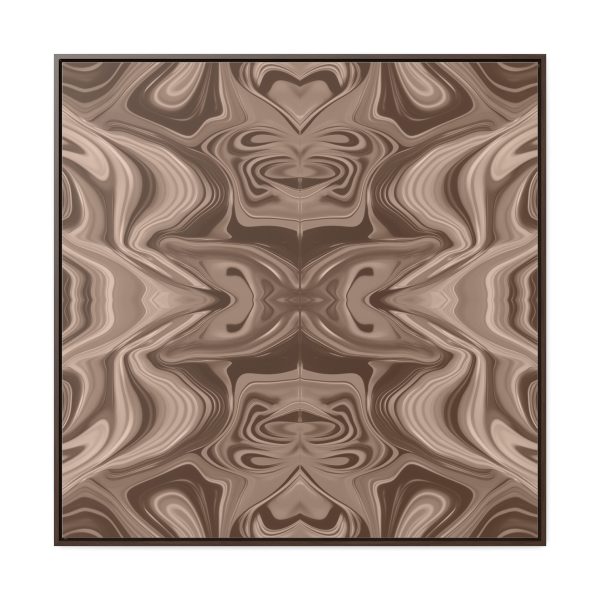 Lipnotic Kaleidoscope Background In Almondine 01 - Gallery Canvas Wraps, Square Frame