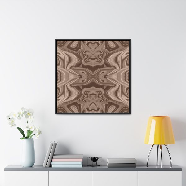 Lipnotic Kaleidoscope Background In Almondine 01 - Gallery Canvas Wraps, Square Frame - Image 73