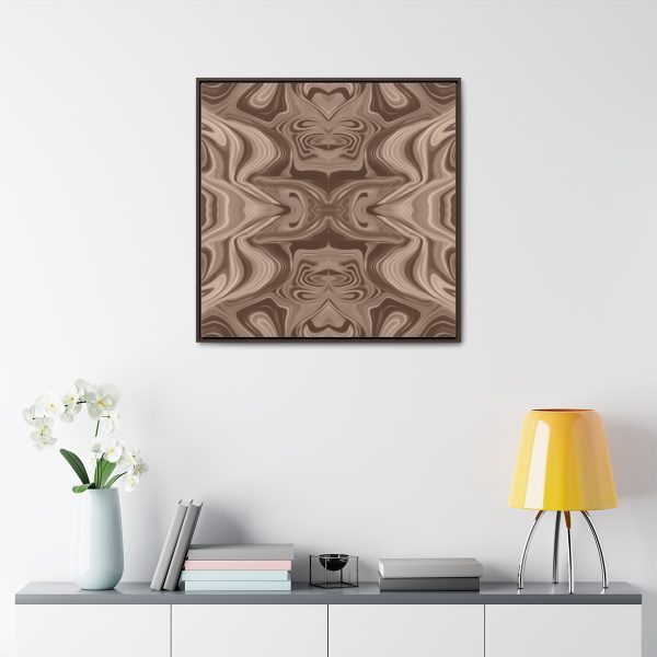 Lipnotic Kaleidoscope Background In Almondine 01 - Gallery Canvas Wraps, Square Frame - Image 79