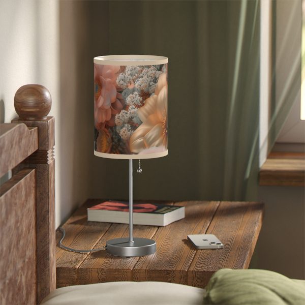 Lustrous Peach Baroque Floral 02 - Lamp on a Stand, US|CA plug - Image 11