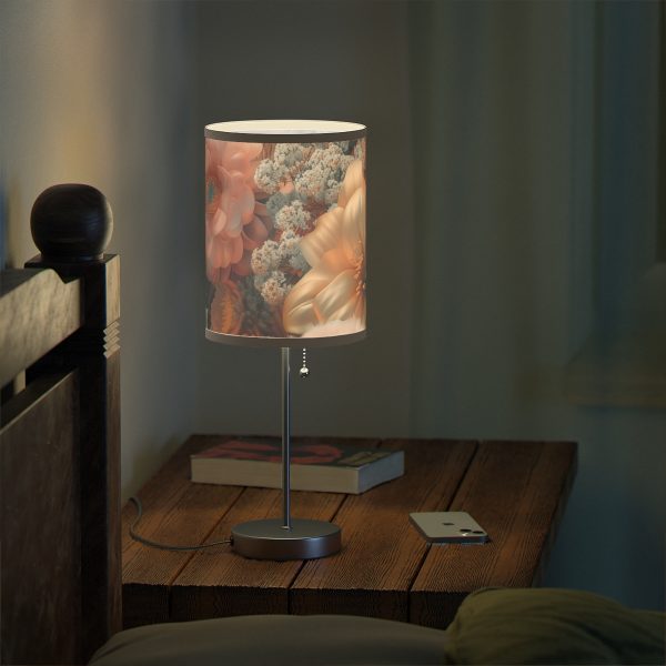 Lustrous Peach Baroque Floral 02 - Lamp on a Stand, US|CA plug - Image 12