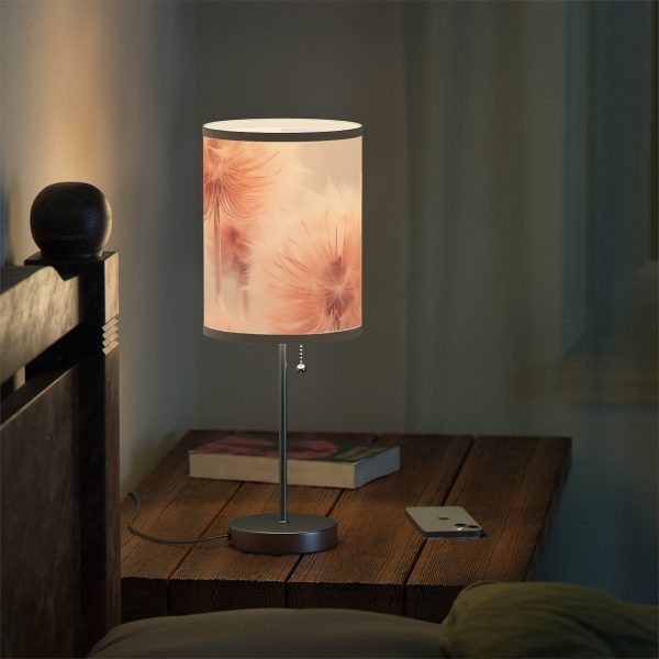 Misty Peach Dandelions - Lamp on a Stand, US|CA plug - Image 12