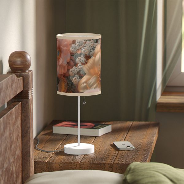 Lustrous Peach Baroque Floral 02 - Lamp on a Stand, US|CA plug - Image 5