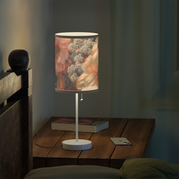 Lustrous Peach Baroque Floral 02 - Lamp on a Stand, US|CA plug - Image 6