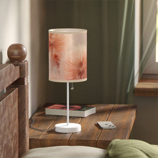 Misty Peach Dandelions - Lamp on a Stand, US|CA plug - Image 5