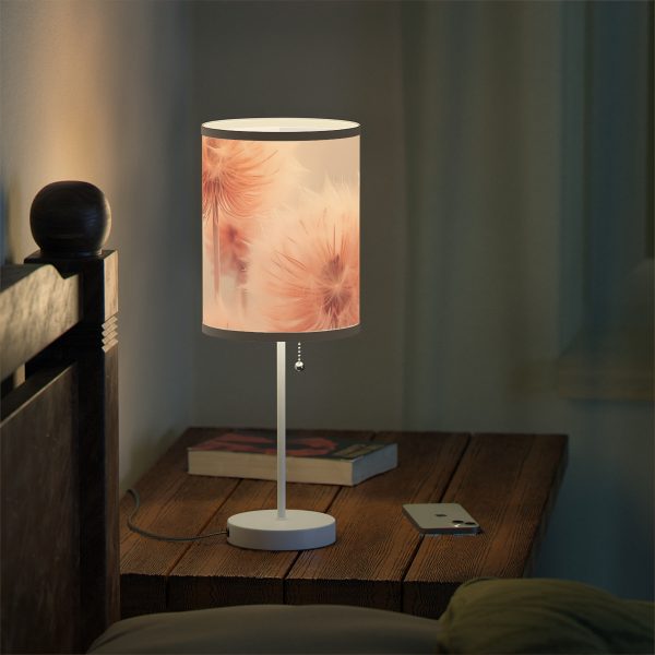 Misty Peach Dandelions - Lamp on a Stand, US|CA plug - Image 6