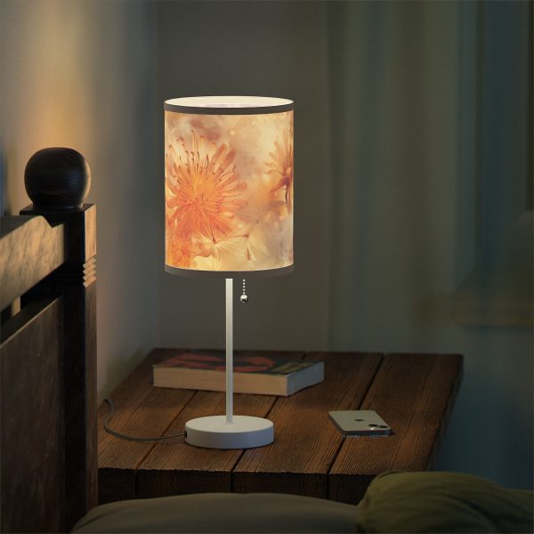 Dandelion Amber Inclusion Print - Lamp on a Stand, US|CA plug - Image 6