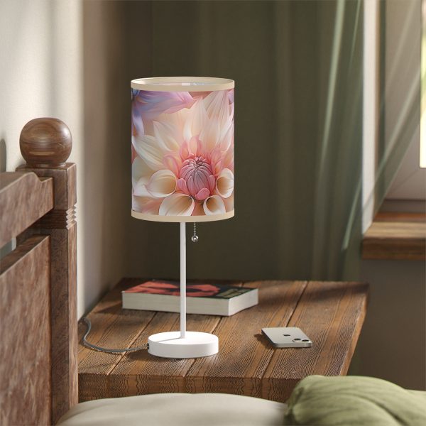 Pastel Fantasy Baroque Floral 01 - Lamp on a Stand, US|CA plug - Image 5