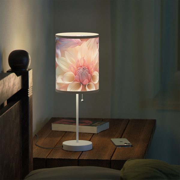 Pastel Fantasy Baroque Floral 01 - Lamp on a Stand, US|CA plug - Image 6