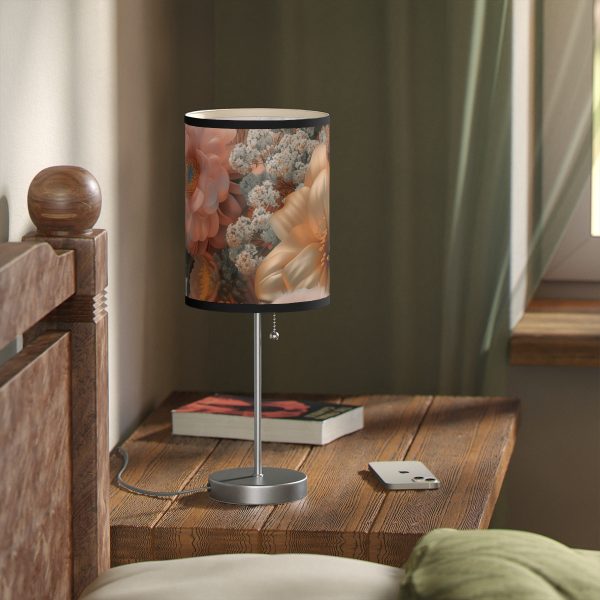 Lustrous Peach Baroque Floral 02 - Lamp on a Stand, US|CA plug - Image 17