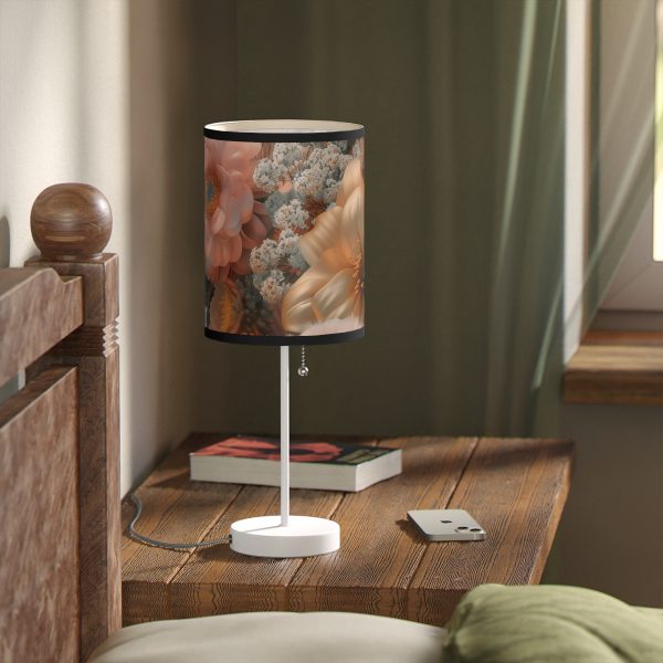 Lustrous Peach Baroque Floral 02 - Lamp on a Stand, US|CA plug - Image 23