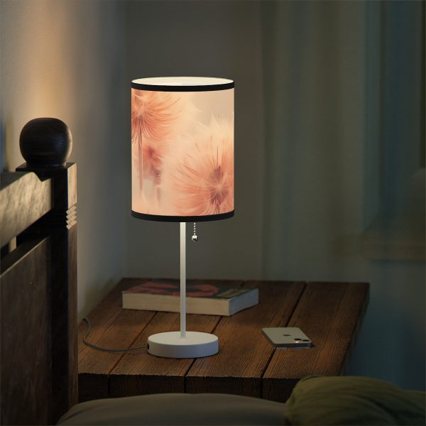 Misty Peach Dandelions - Lamp on a Stand, US|CA plug - Image 24