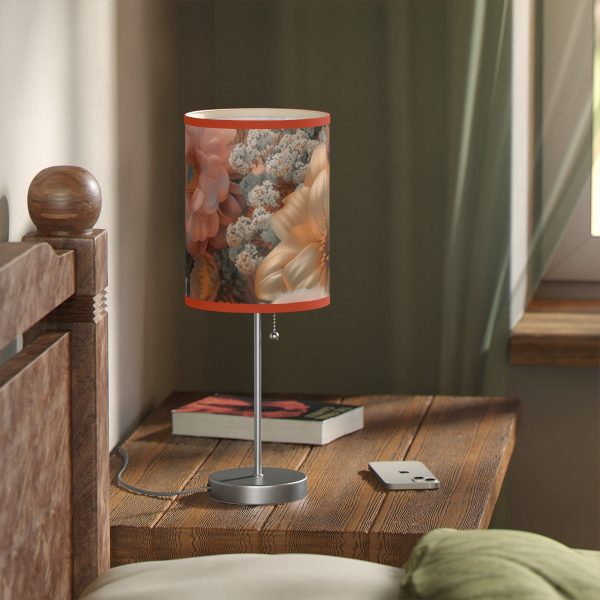 Lustrous Peach Baroque Floral 02 - Lamp on a Stand, US|CA plug - Image 29