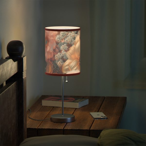 Lustrous Peach Baroque Floral 02 - Lamp on a Stand, US|CA plug - Image 30