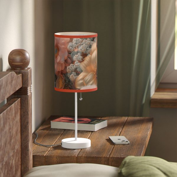 Lustrous Peach Baroque Floral 02 - Lamp on a Stand, US|CA plug - Image 35