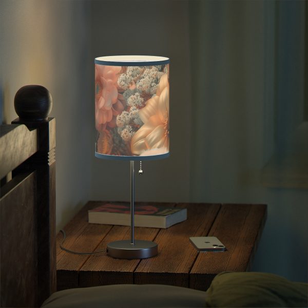 Lustrous Peach Baroque Floral 02 - Lamp on a Stand, US|CA plug - Image 42